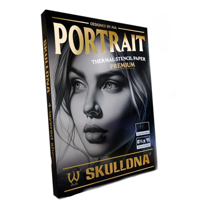 کاغذ استنسیل سهبرگ تاتو SKULLDNA